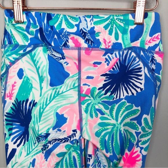 LILLY PULITZER | LUXLETIC Gemma Crop Leggings in Jet Stream Bow Strap Women’s XS - Picture 10 of 14